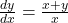 \frac{dy}{dx} = \frac{x+y}{x}