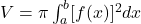 V = \pi \int_a^b [f(x)]^2 dx
